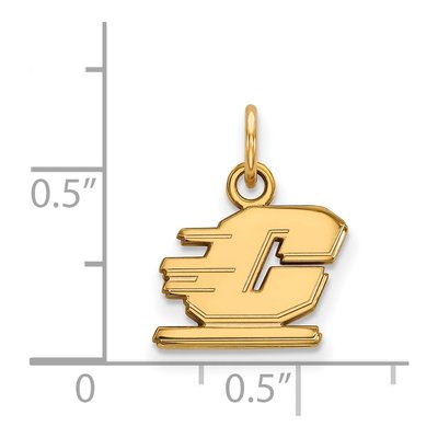 Central Michigan University 10K Yellow Gold Extra Small Letter C Pendant – view 2