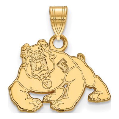 California State University Fresno 10K Yellow Gold Bulldog Small Pendant