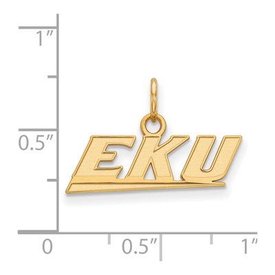 Eastern Kentucky University 10K Yellow Gold E-K-U Extra Small Pendant – view 2