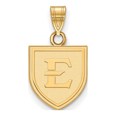 East Tennessee State University 10K Yellow Gold Small Letter E Pendant