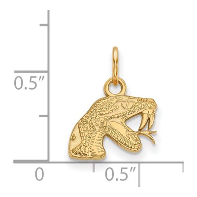 Florida A&M University 10K Yellow Gold FAMU Rattler Extra Small Pendant – view 2