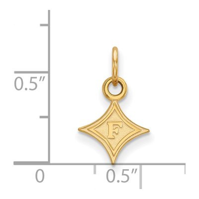 Furman University 10K Yellow Gold Extra Small Pendant – view 2