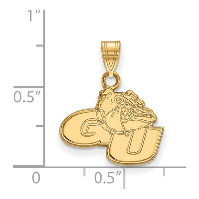 Gonzaga University 10K Yellow Gold Bulldogs Small Pendant – view 2