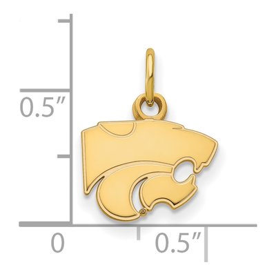 Kansas State University 10K Yellow Gold Wildcat Extra Small Pendant – view 2