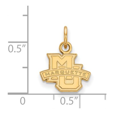 Marquette University 10K Yellow Gold Extra Small Pendant – view 2