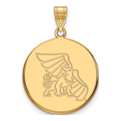 Missouri Western State University 10K Yellow Gold Griffon Large Disc Pendant