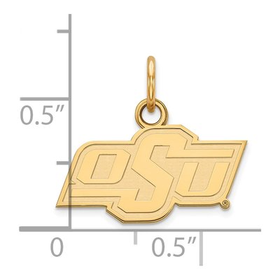 Oklahoma State University 10K Yellow Gold O-S-U Extra Small Pendant – view 2