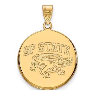 San Francisco State University 10K Yellow Gold Large San Disc Pendant
