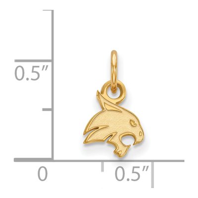 Texas State University 10K Yellow Gold Bobcats Extra Small Pendant – view 2