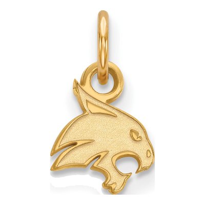 Texas State University 10K Yellow Gold Bobcats Extra Small Pendant