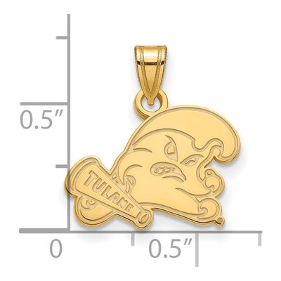 Tulane University 10K Yellow Gold Small Pendant – view 2
