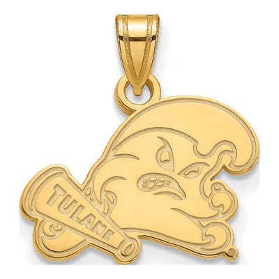 Tulane University 10K Yellow Gold Small Pendant