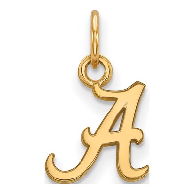 University of Alabama 10K Yellow Gold Extra Small Letter A Pendant