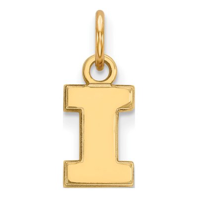 University of Illinois 10K Yellow Gold Extra Small Letter I Pendant