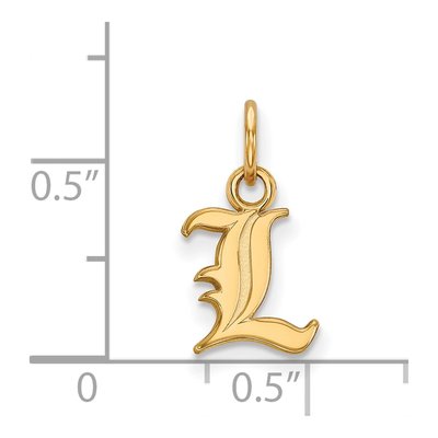 University of Louisville 10K Yellow Gold Extra Small Letter L Pendant – view 2