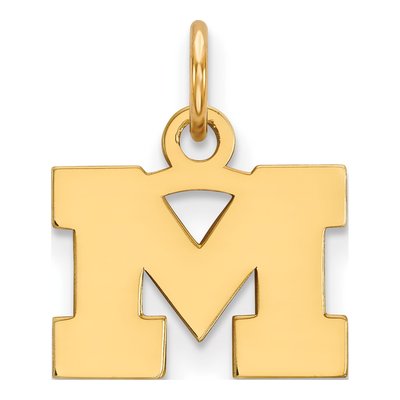 University of Michigan 10K Yellow Gold Extra Small Letter M Pendant