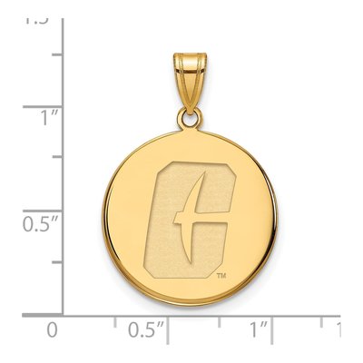 University of North Carolina at Charlotte 10K Yellow Gold 49Ers Large Disc Pendant – view 2