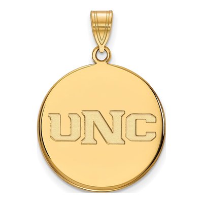University of Northern Colorado 10K Yellow Gold UNC Bears Large Disc Pendant