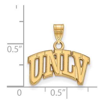 University of Nevada Las Vegas 10K Yellow Gold Of Las U-N-L-V Small Pendant – view 2