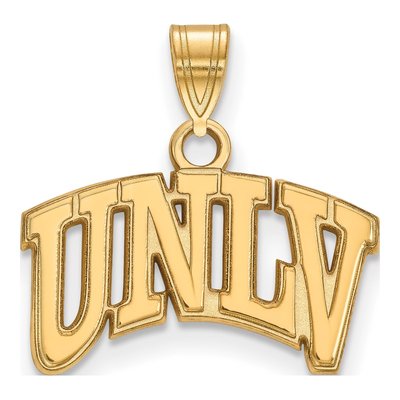 University of Nevada Las Vegas 10K Yellow Gold Of Las U-N-L-V Small Pendant