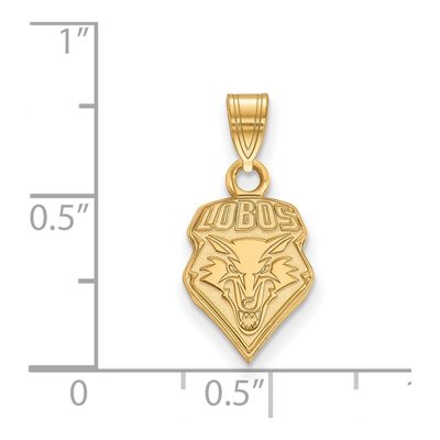 University of New Mexico 10K Yellow Gold Lobos Small Pendant – view 2