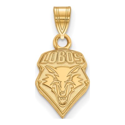 University of New Mexico 10K Yellow Gold Lobos Small Pendant