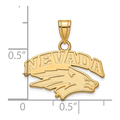 University of Nevada 10K Yellow Gold Reno Small Pendant – view 2