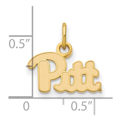 University of Pittsburgh 10K Yellow Gold Pitt Panthers Extra Small Pendant – view 2