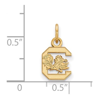 University of South Carolina 10K Yellow Gold Extra Small Pendant – view 2