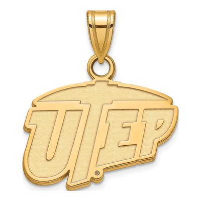 University of Texas at El Paso 10K Yellow Gold UTEP Miners Small Pendant