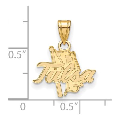 University of Tulsa 10K Yellow Gold Small Pendant – view 2