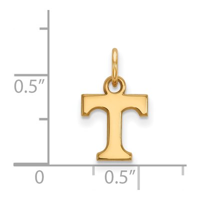 University of Tennessee 10K Yellow Gold Extra Small Letter T Pendant – view 2