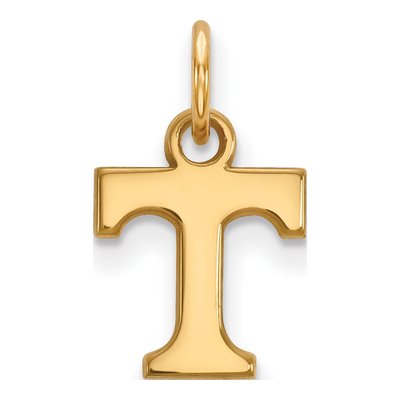 University of Tennessee 10K Yellow Gold Extra Small Letter T Pendant