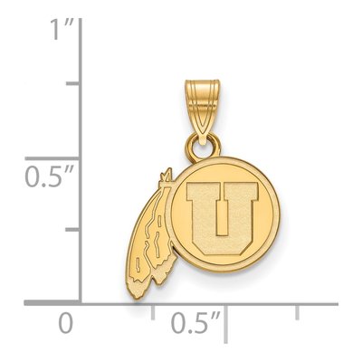 University of Utah 10K Yellow Gold Small Pendant – view 2
