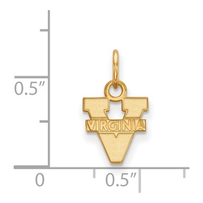 University of Virginia 10K Yellow Gold Extra Small Pendant – view 2