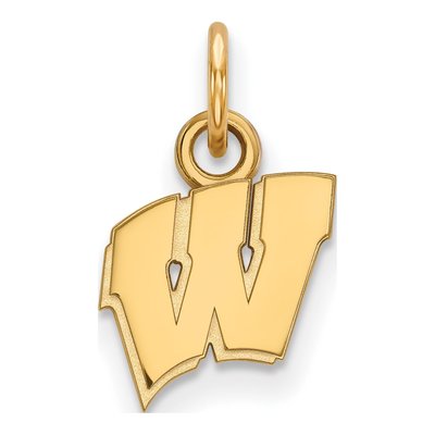 University of Wisconsin 10K Yellow Gold Extra Small Of Letter W Pendant