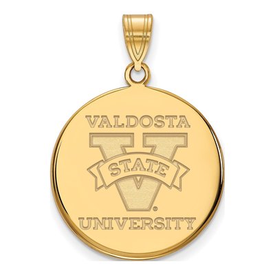 Valdosta State University 10K Yellow Gold Large Disc Pendant