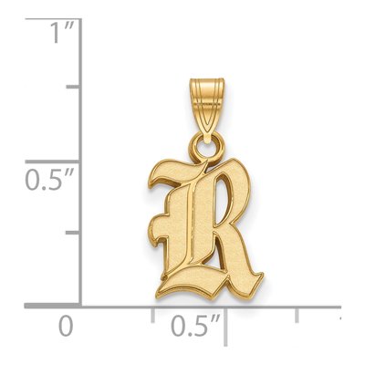 Rice University 10K Yellow Gold Small Letter R Pendant – view 2