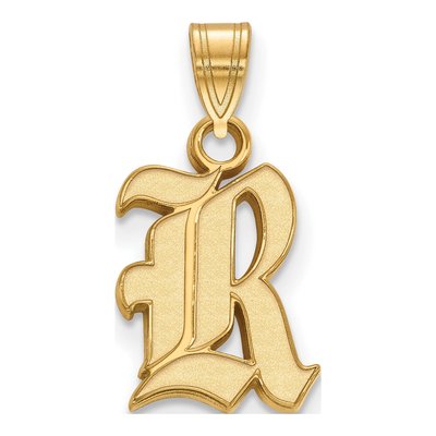Rice University 10K Yellow Gold Small Letter R Pendant