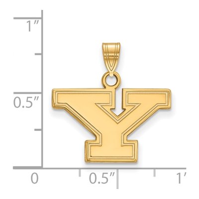 Youngstown State University 10K Yellow Gold Small Letter Y Pendant – view 2