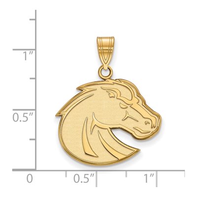 Boise State University 10K Yellow Gold Broncos Large Pendant – view 2