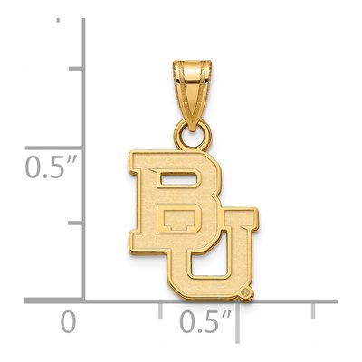 Baylor University 10K Yellow Gold Bears Small Pendant – view 3
