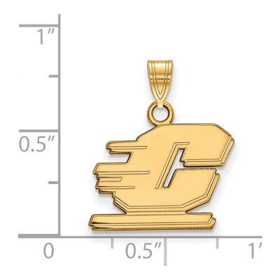 Central Michigan University 10K Yellow Gold Small Letter C Pendant – view 2
