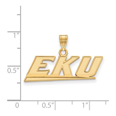 Eastern Kentucky University 10K Yellow Gold Small EKU Pendant – view 2