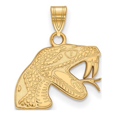 Florida A&M University 10K Yellow Gold A&m Rattler Small Pendant