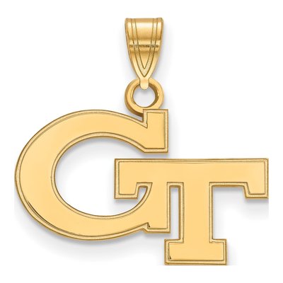 Georgia Institute of Technology 10K Yellow Gold G-T Small Pendant