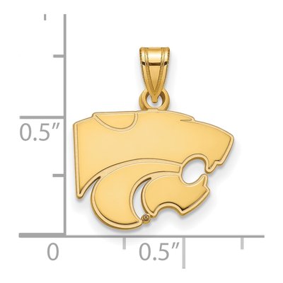 Kansas State University 10K Yellow Gold Wildcat Small Pendant – view 2