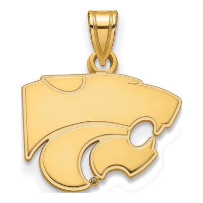 Kansas State University 10K Yellow Gold Wildcat Small Pendant