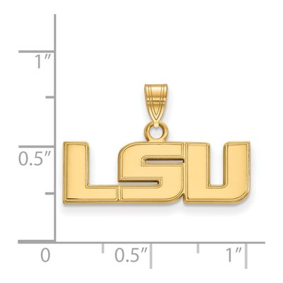Louisiana State University 10K Yellow Gold L-S-U Small Pendant – view 2