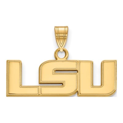 Louisiana State University 10K Yellow Gold L-S-U Small Pendant